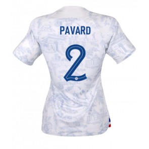 Frankrig Benjamin Pavard #2 Udebanetrøje Dame VM 2022 Kort ærmer